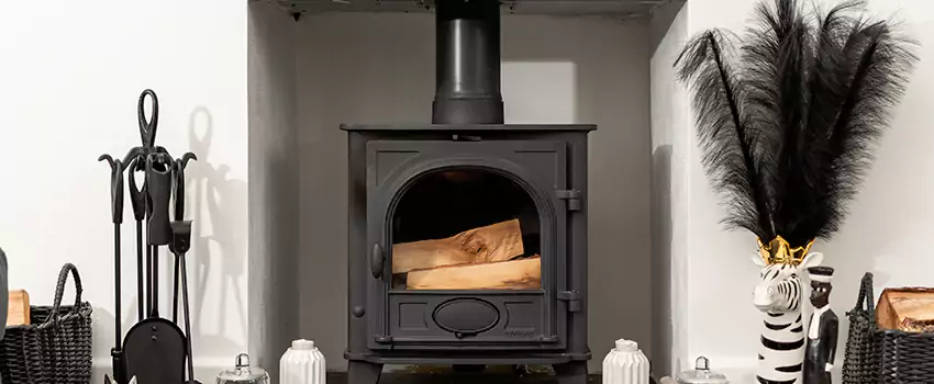 Thelin Hearth Products Providence Pellet Insert Fireplace Installation in Saanich, BC