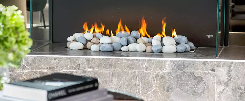 Double-Height Fireplace Design Refurbishment in Saanich, British Columbia