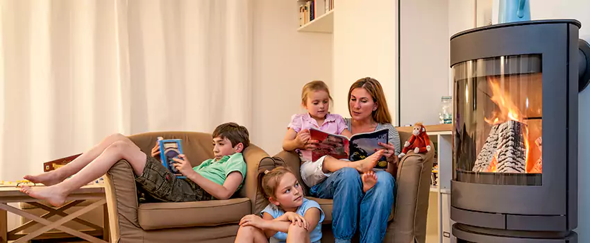 Outdoor Morso Fireplace Broken Screen Replacement in Saanich, British Columbia