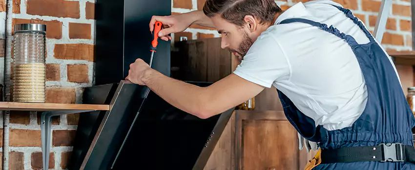 Old Rusted Metal Fireplace Repair And Replacement in Saanich, BC