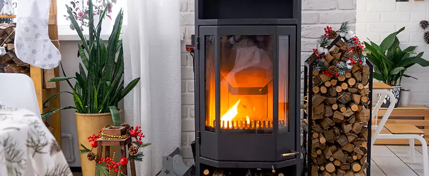 Thelin Hearth Products Direct Vent Gas Stove Fireplace Inspection in Saanich, BC